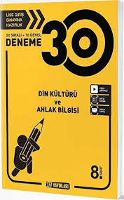 HIZ 8. SINIF DİN KÜLTÜRÜ VE AHLAK BİLGİSİ DENEME 30 LU