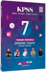 YEDİİKLİM 2026 KPSS GENEL YETENEK - GENEL KÜLTÜR FASİKÜL FASİKÜL 7 DENEME SINAVI