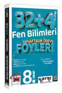 YARGI 8. SINIF FEN BİLİMLERİ 32+4 HAFTALIK ÖDEV FÖYLERİ