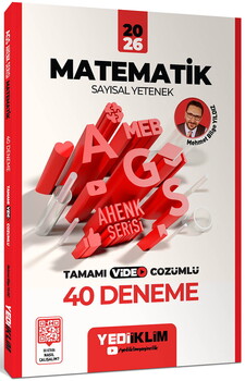 YEDİİKLİM 2026 AGS MATAEMATİK SAYISAL YETENEK  TAMAMI ÇÖZÜMLÜ 40 DENEME