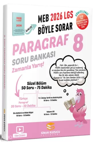 SİNAN KUZUCU 8. SINIF PARAGRAF 2026 MEB BÖYLE SORAR SORU BANKASI