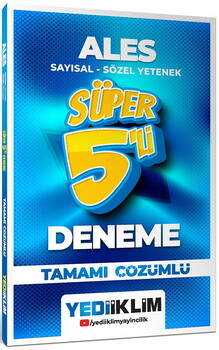 YEDİİKLİM 2026 ALES SAYISAL - SÖZEL YETENEK TAMAMI ÇÖZÜMLÜ SÜPER 5'Lİ 