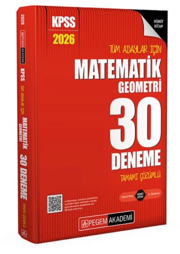 PEGEM 2026 KPSS TÜM ADAYLAR İÇİN MATEMATİK-GEOMETRİ 30 DENEME TAMAMI ÇÖZÜMLÜ    
