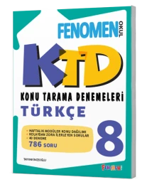 FENOMEN 8. SINIF TÜRKÇE KONU TARAMA DENEMELERİ (40 DENEME)
