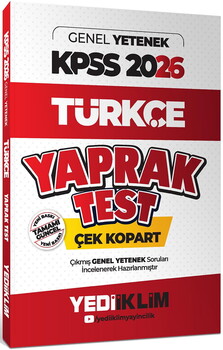 YEDİİKLİM 2026 KPSS GENEL YETENEK TÜRKÇE ÇEK KOPART YAPRAK TEST