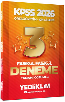YEDİİKLİM 2026 KPSS ORTAÖĞRETİM ÖN LİSANS GENEL YETENEK GENEL KÜLTÜR T