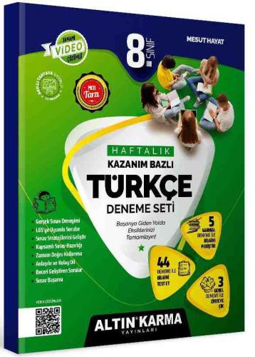 ALTIN KARMA 8. SINIF TÜRKÇE  HAFTALIK KAZANIM BAZLI DENEME SETİ  (MESUT HAYAT)