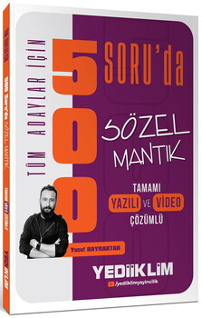 YEDİ İKLİM 2026 SÖZEL MANTIK 500 SORU TAMAMI VİDEO ÇÖZÜMLÜ