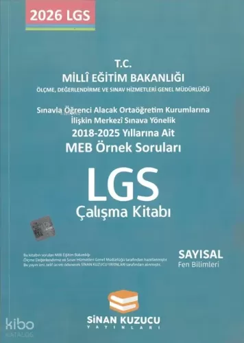 SİNAN KUZUCU 2026 MEB ÖRNEK SORULAR SAYISAL FEN BİLİMLERİ