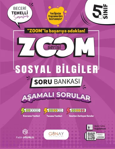 GÜNAY 5. SINIF ZOOM SERİSİ SOSYAL  BİLGİLER SORU BANKASI