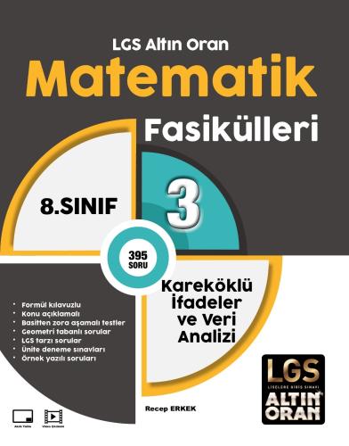 ALTIN ORAN 8. SINIF MATEMATİK 3.FASİKÜL KAREKÖKLÜ İFADELER VE VERİ ANA