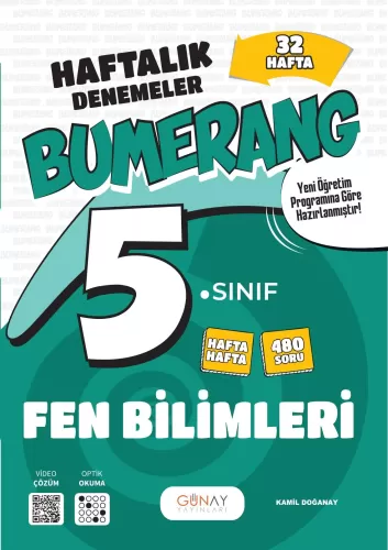 GÜNAY 5. SINIF BUMERANG 32 HAFTALIK FEN BİLİMLERİ DENEMELERİ