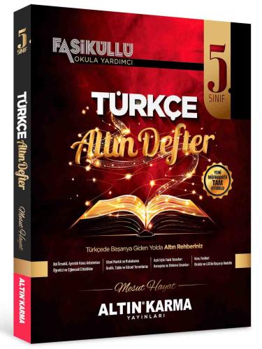 ALTIN KARMA 5. SINIF TÜRKÇE ALTIN DEFTER (MESUT HAYAT)