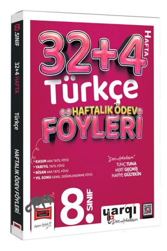 YARGI 8. SINIF TÜRKÇE 32+4 HAFTALIK ÖDEV FÖYLERİ