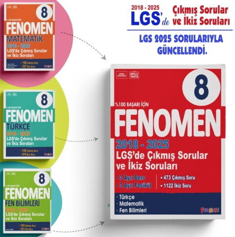 8. Sınıf LGS Çıkmış Sorular ve İkiz Soruları Seti 2018 2025