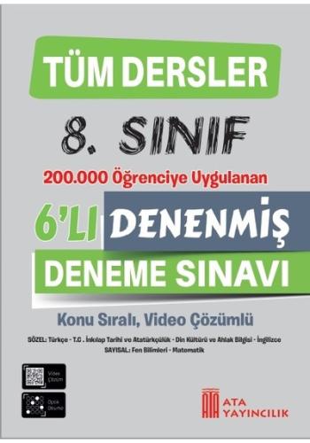 ATA 8. SINIF TÜM DERSLER DENENMİŞ 6'LI DENEME SINAVI
